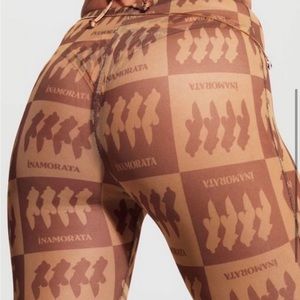 iNamorata Burnt Orange and Brown Mesh Pant cover up SOLD OUT abstract frilly